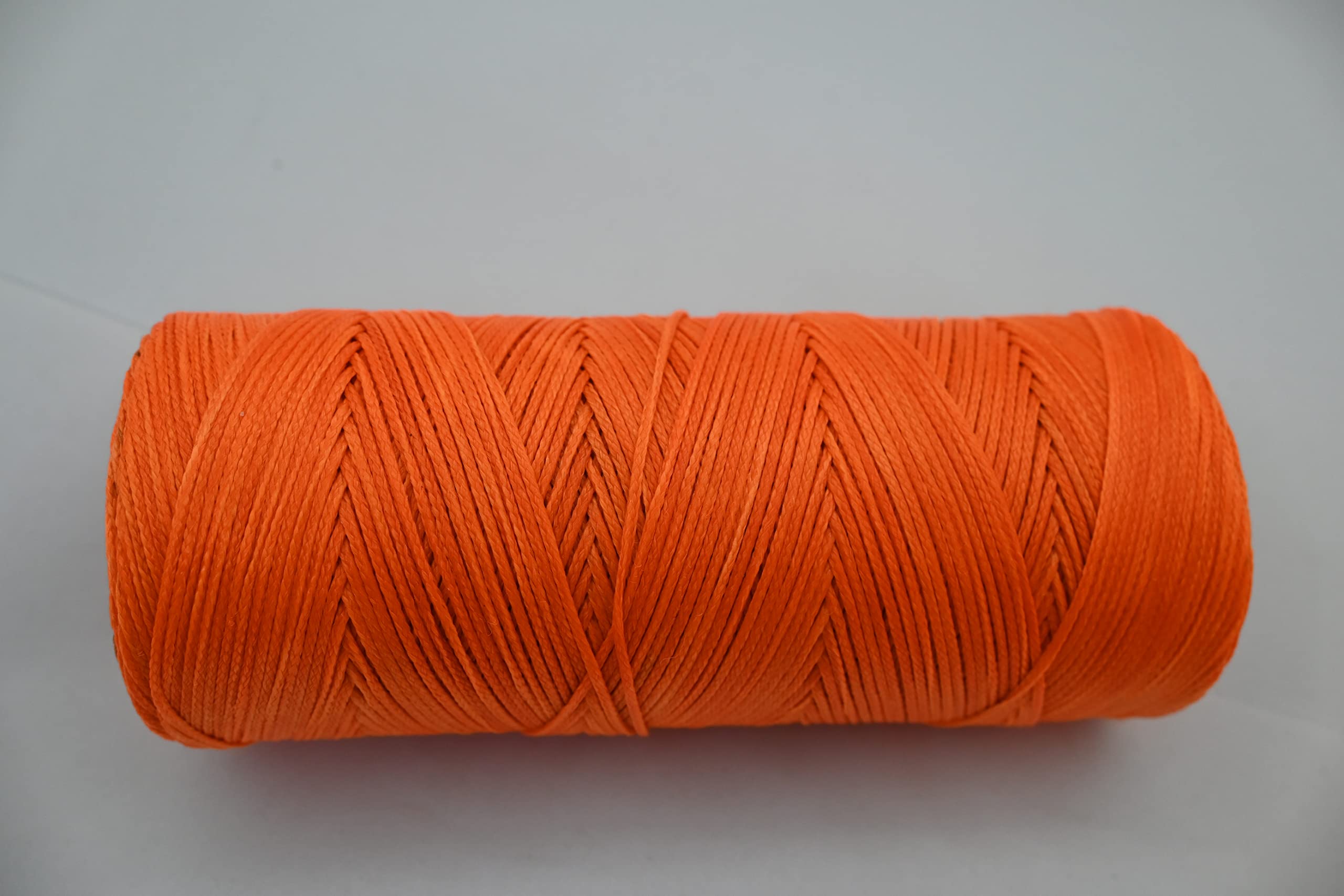 Asiatic Sewing Waxed Thread 260m Leather Sewing Waxed Thread 1MM for Leatherwork, Shoes, Saddles, Bags, Brief Cases, Gun Cases, and Luggage, DIY Items and Crafts (Orange)