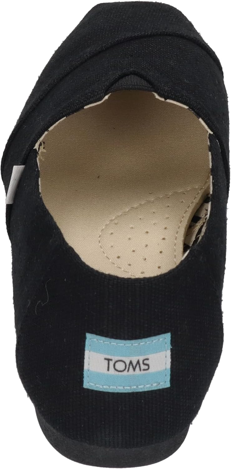 Toms Womens Classic Alpargata with Heritage Canvas Black/Black 9.5 Medium - Image 5