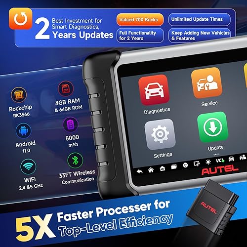 Vista 5 de Autel Escáner MaxiPRO MP808BT PRO, actualización de 2 años ($700), 2026 en adelante de MaxiSys MS906BT MaxiCOM MK900BT MK900, tan avanzado como