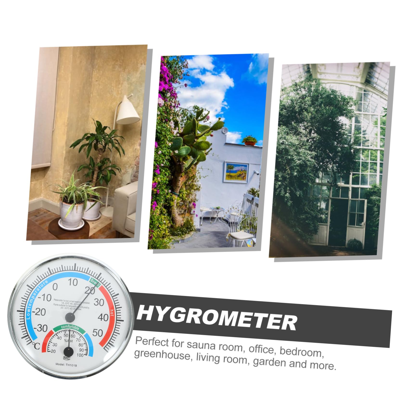 UPKOCH 4 Piezas Termómetro Higrómetro Medición de Temperatura y Sensor Digital Interior y Exterior para Oficinas y Almacenes