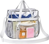 Vista 89 de MAY TREE Bolsa transparente para eventos en estadios de 12 x 6 x 12 pulgadas, bolsa de almuerzo transparente con correas reforzadas para trabajo