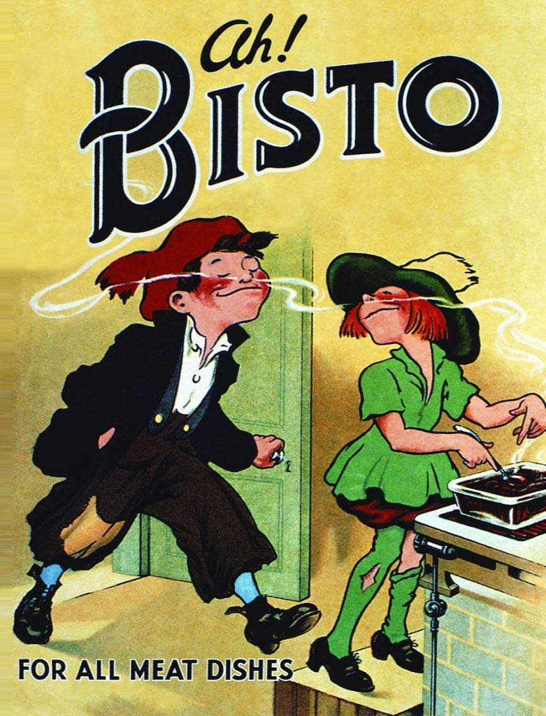 BigBazza Novelty Retro Vintage Wall tin Plaque 20x15cm - Ideal for Pub shed Bar Office Man Cave Home Bedroom Dining Room Kitchen Gift - Bisto Gravy Advert Advertising Meal Dinner Metal Sign