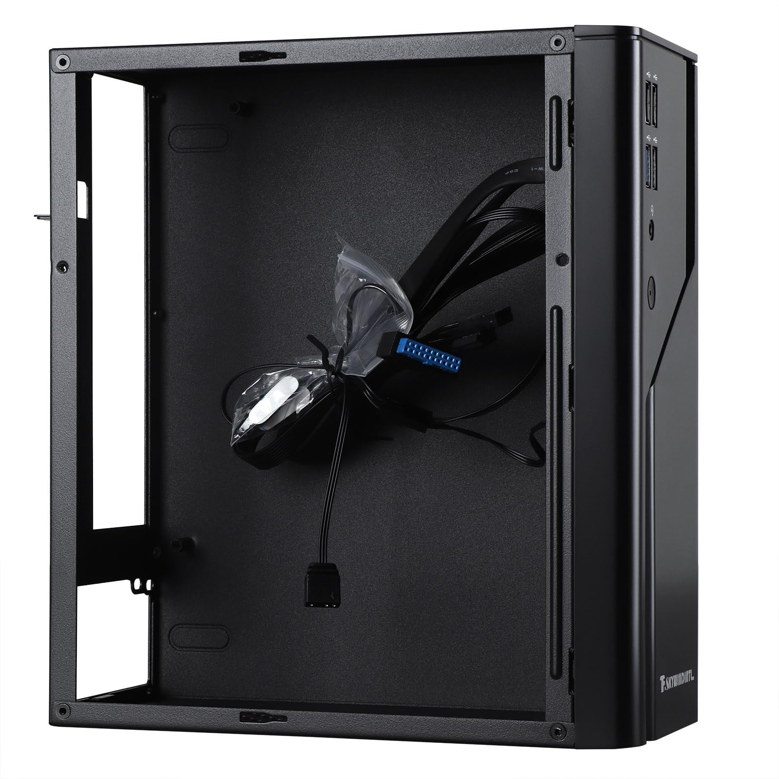 D32R Mini ITX Case ARGB Small Form Factor SFF Mini-Tower HTPC Case Pannelli Ventilati 0,8 mm SPCC Computer Chassis Adatto per schede madri Mini ITX di 170 x 170 mm Nero