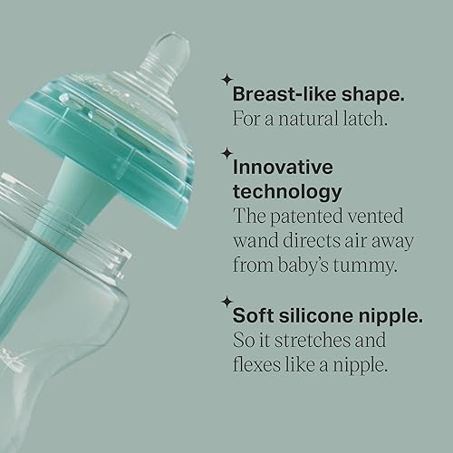 Miniatura 4 de Tommee Tippee Advanced - Juego de biberones y chupetes anticólicos Fussy de 0.0 ft+, biberones autoferilizantes de 5 onzas y 9 onzas, pezones de