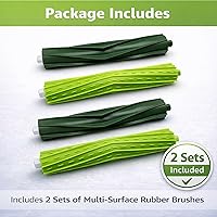Vista 7 de Paquete de 4 cepillos de goma de repuesto para iRobot Roomba e, i y j Series, compatibles con e5 e6 e7, i1 i2 i3 i4 i6 i7 i8, j6 j7 j8 Plus, Combo