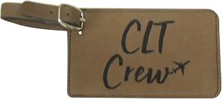 Airspeed Junkies Charlotte Crew Base Luggage Tags for Flight Attendants, Set of Two, CLT Base