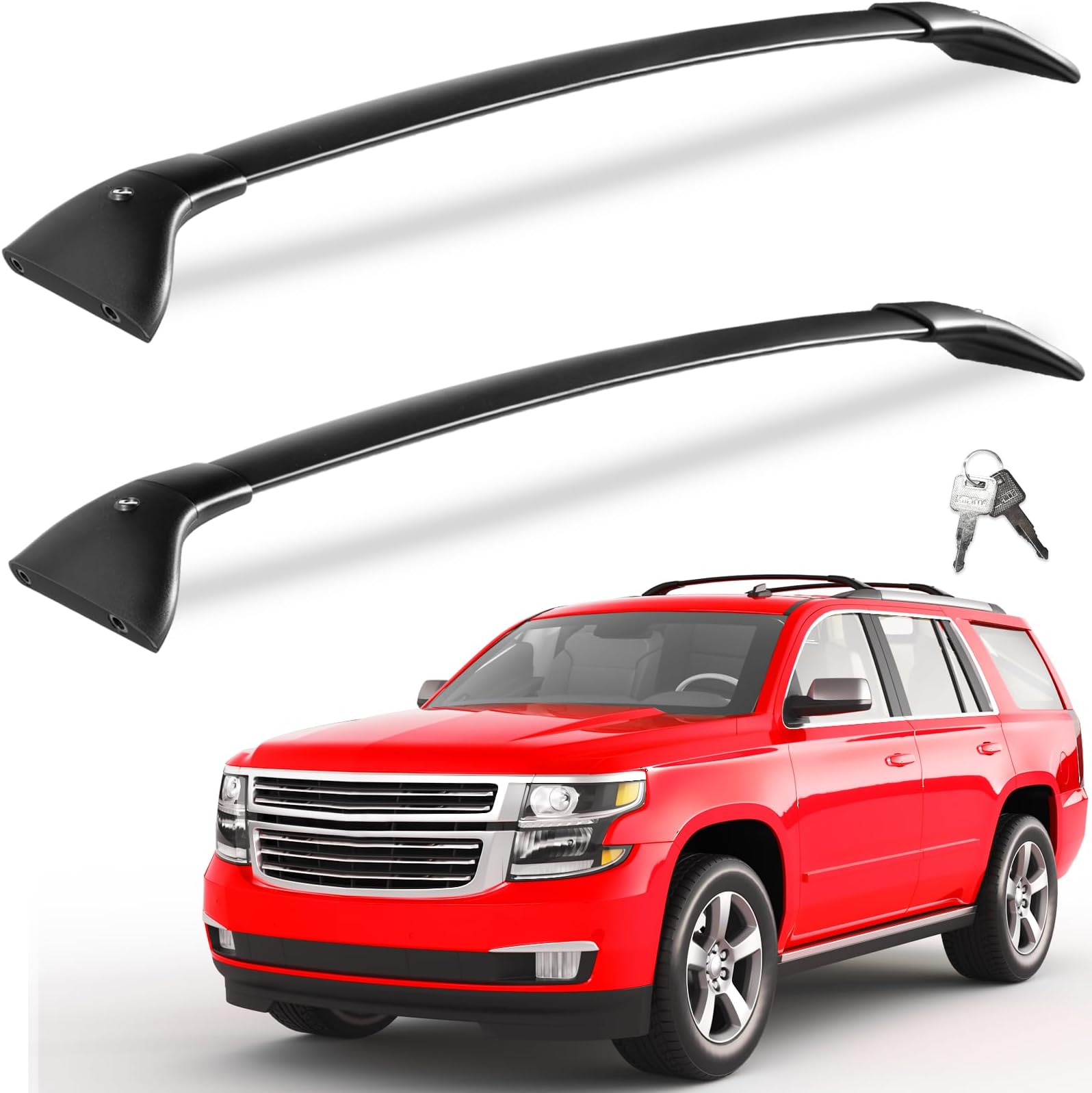 - KINGGERI Lockable 330lbs Roof Rack Cross Bars Compatible with 2015-2020 Chevy Tahoe & Chevrolet Suburban, GMC Yukon & Yukon XL, Cadillac Escalade & Escalade ESV, Heavy Duty Aluminum Roof Rails
