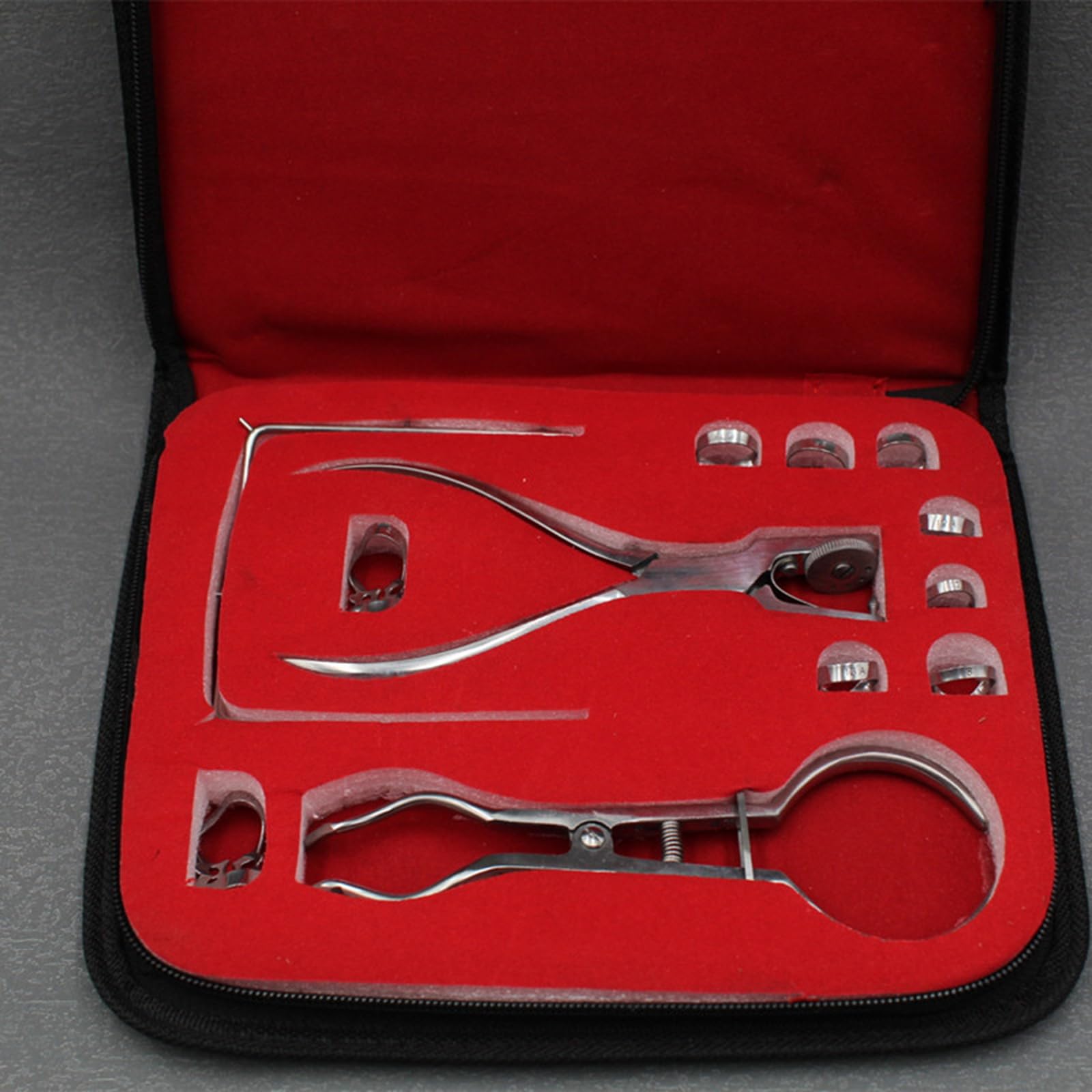 Kit diga in Gomma endodontica Dentale - Set di Strumenti per la Pratica della Scheda di punzonatura della diga in Gomma - per l'educazione scientifica all'esame Orale Dentale,B,25cm