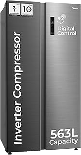 Midea 563 L French Door Refrigerator, Inverter Compressor, Multi Air Flow Cooling, Digital Display (Portable Ice Maker, Fr Price In India