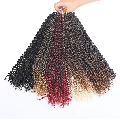 Miniatura 7 de Leeven - pelo rizado de 18 pulgadas en onda de agua de Crochet Twist, 6 unidades, pasión de Twist Crochet, pelo sintético para mujeres negras