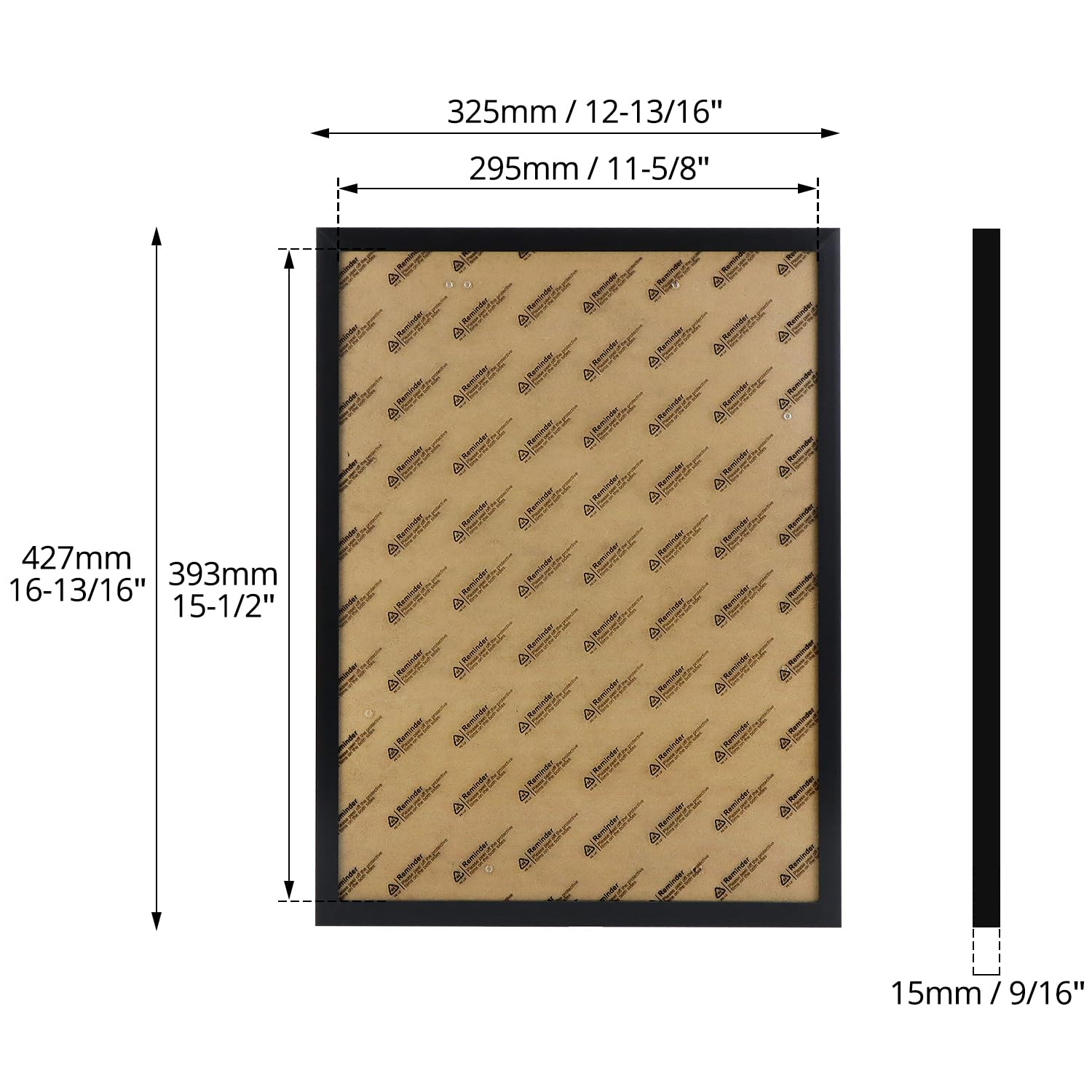 Cornice In Legno Nero 30x40 Cm Con Vetro Plexi Infrangibile - Per Foto E Ritratti, Decorazione Da Parete O Tavolo