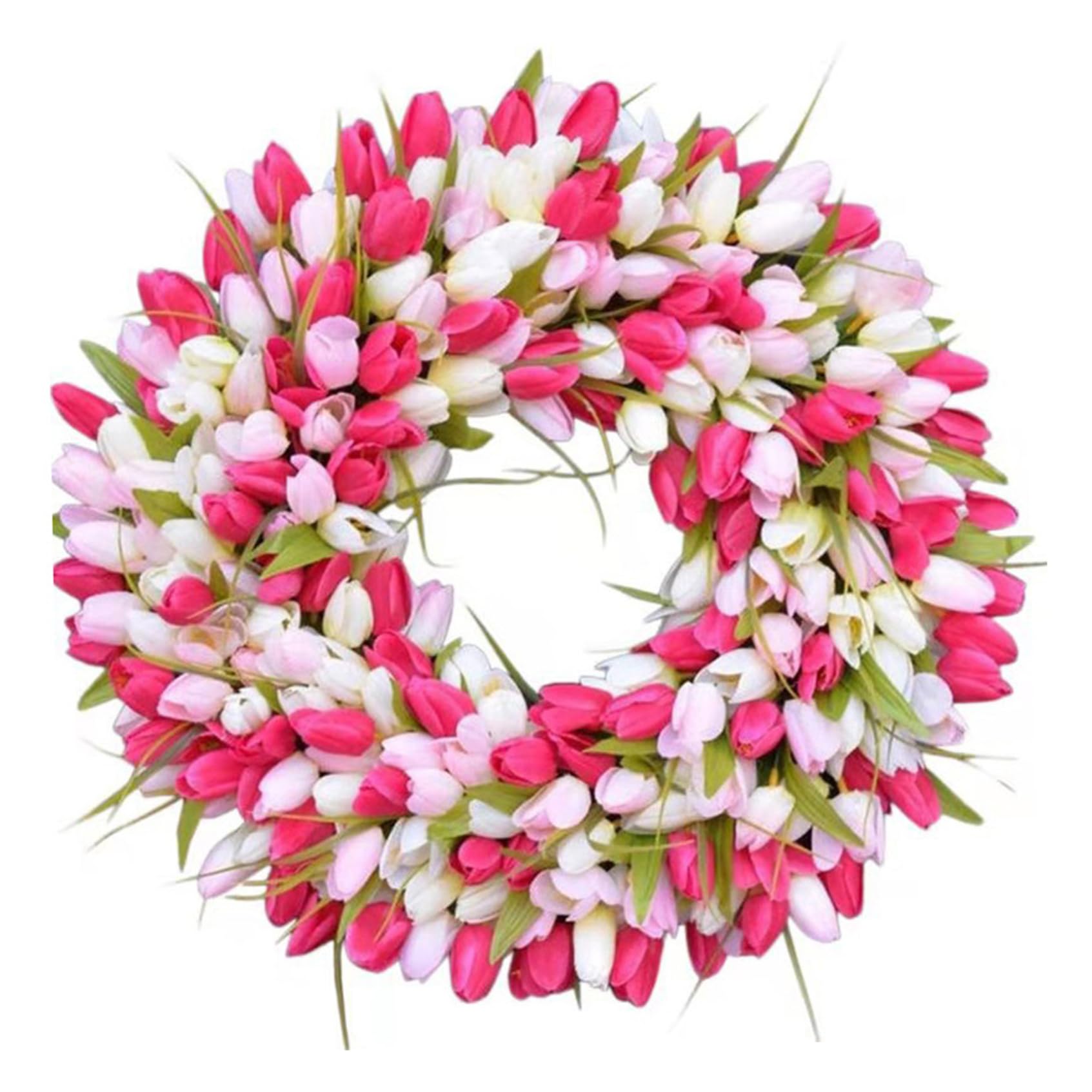 Couronnes d'été porte de maison fleurie : la poésie d'une couronne artificielle de 35 cm