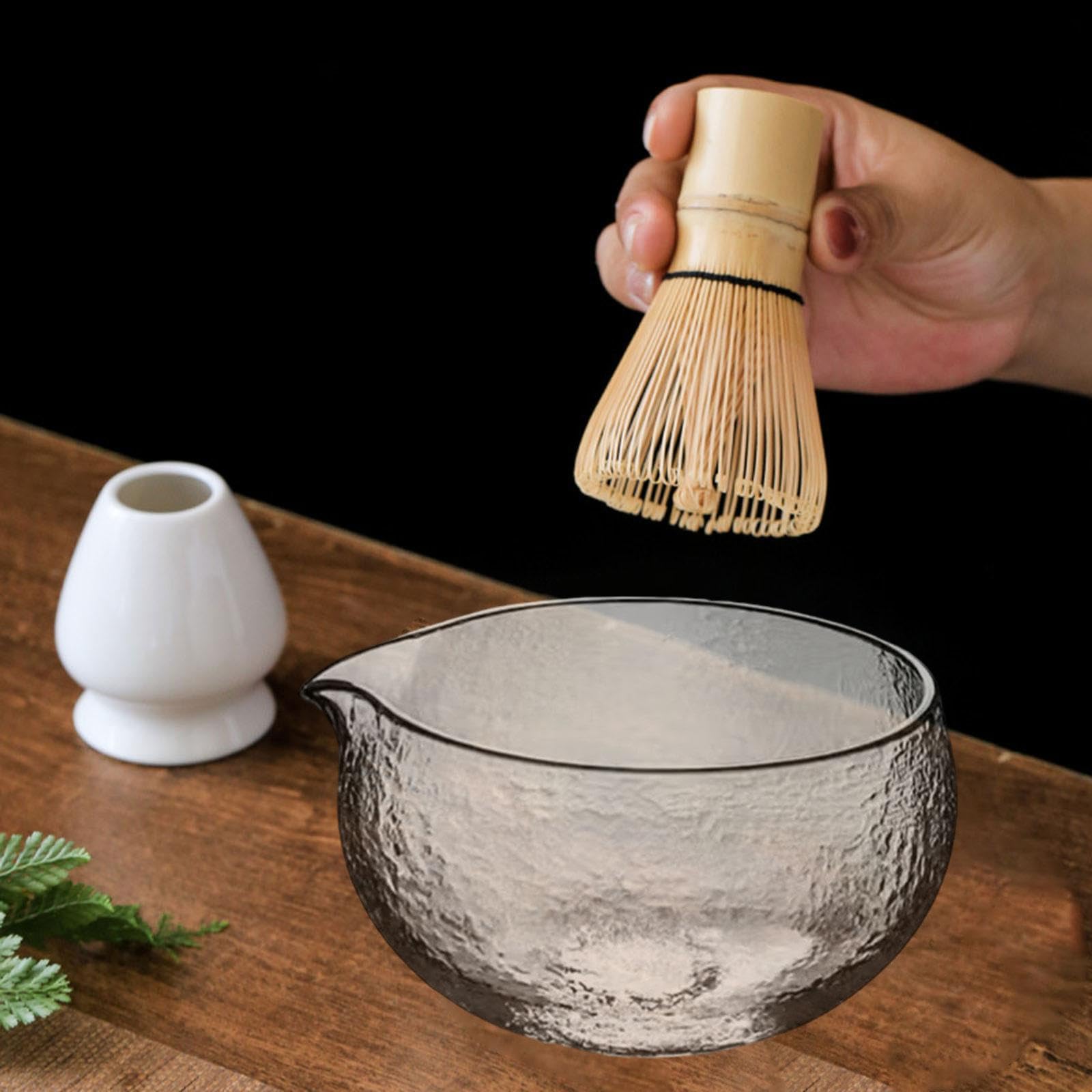 Amagogo Matcha Schale mit Gehämmertem Muster, Matcha Rührschale Aus Klarglas, für, Als Geschenk für Freunde Und Teeliebhaber, Als Geschenk Fü, Style C