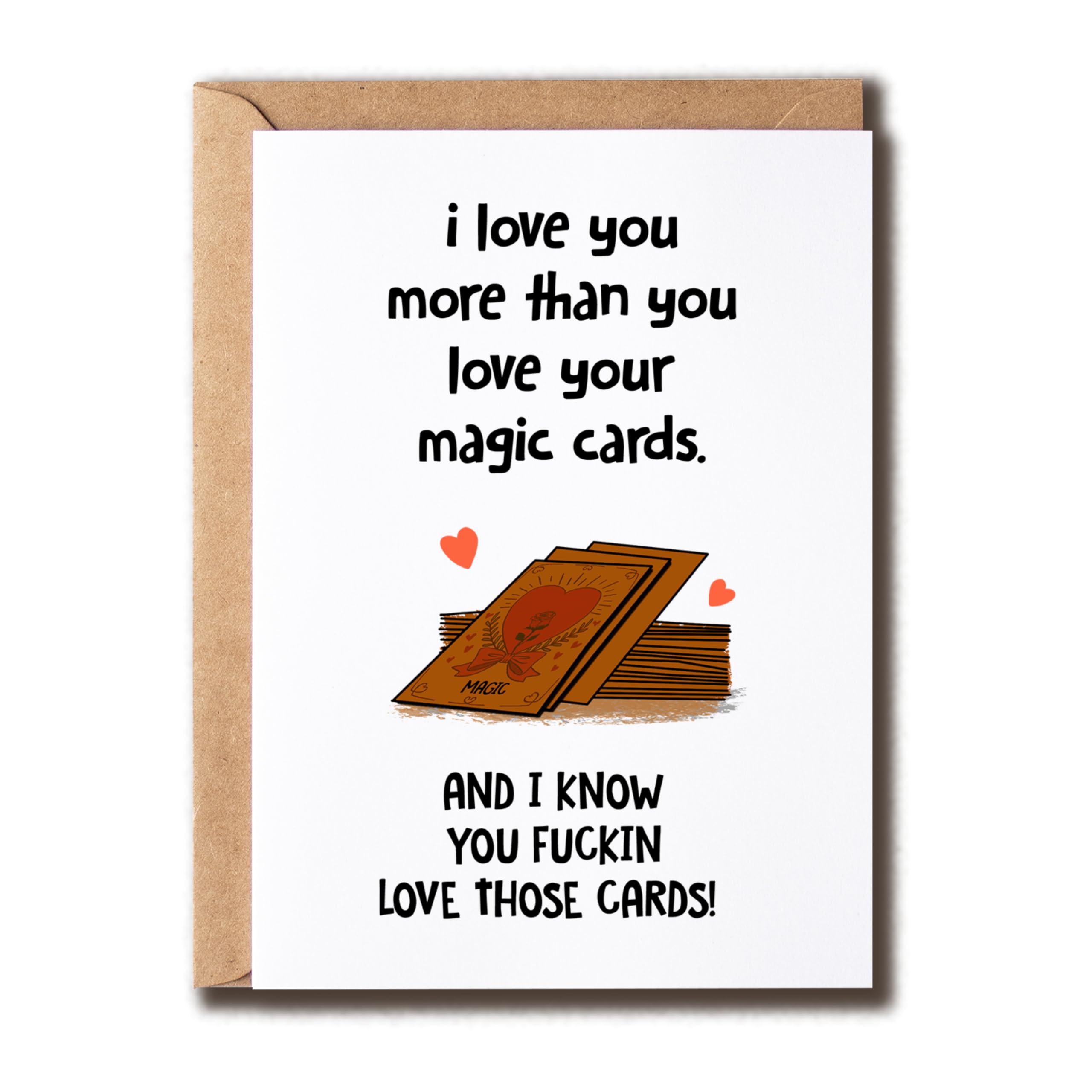 Amazon.com : ALDDesigns I Love You More Than You Love Your Magic Card - Mtg  Birthday Card - Friendship Card - Magic Card - Funny Birthday Greetings