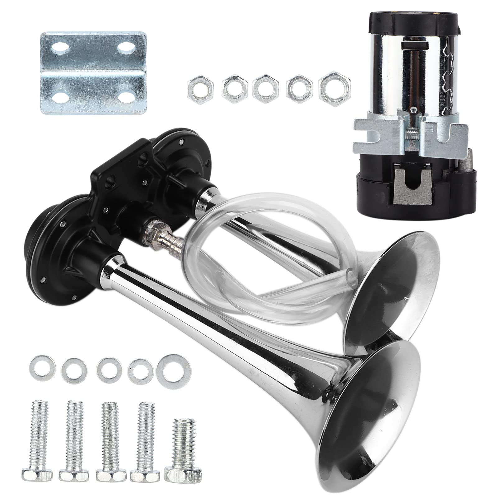 Buy Train Horns Kit for Trucks, Universal Dual Trumpet Boat Safety