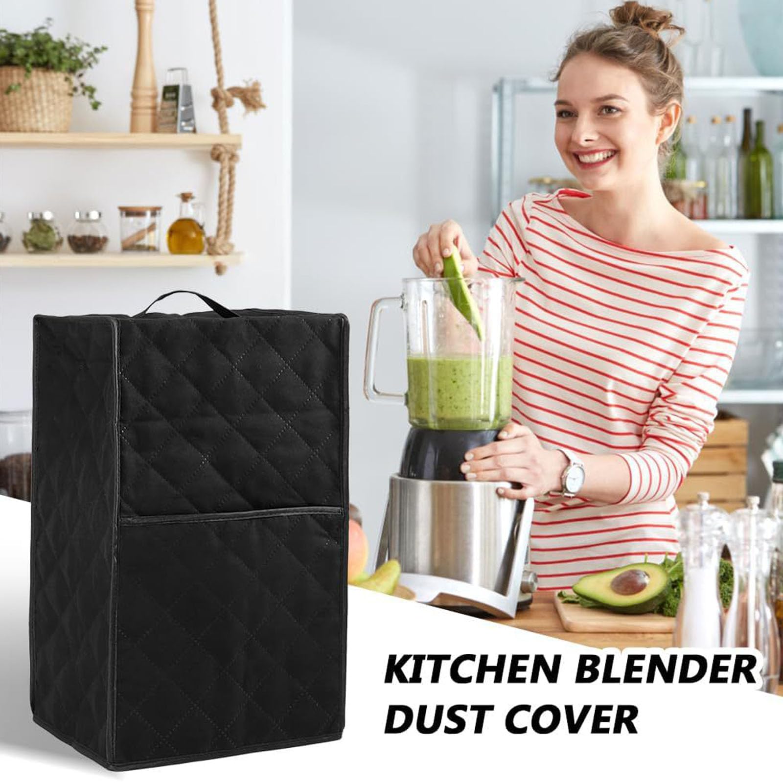 Protector lavable para mezclador, lavable a máquina, cubierta a prueba de polvo con bolsillos para encimera, organización de almacenamiento, cubierta para electrodomésticos de cocina