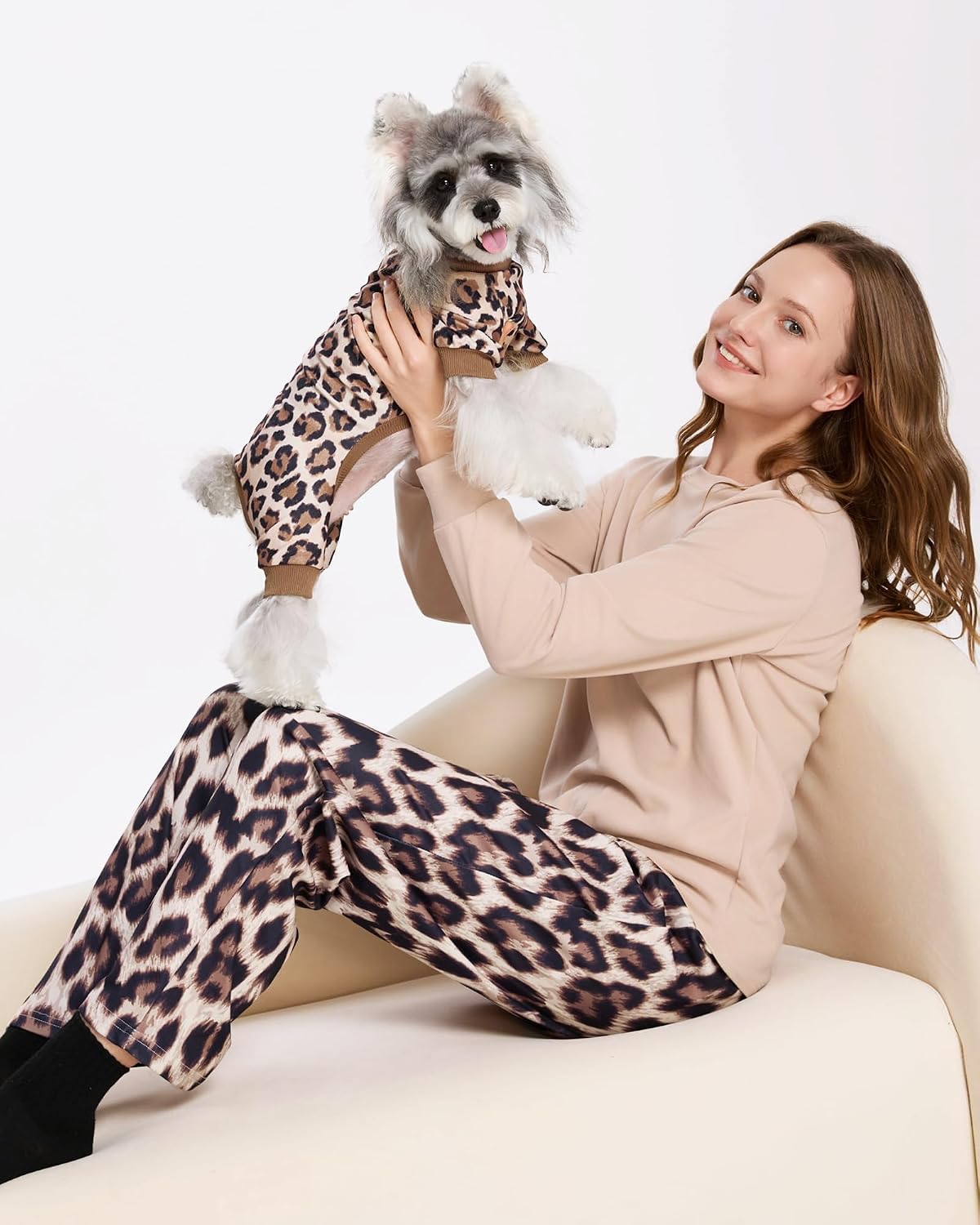 XPUDAC Matching Dog and Owner Pajamas for Women Sleepwear Pjs, Large image 2