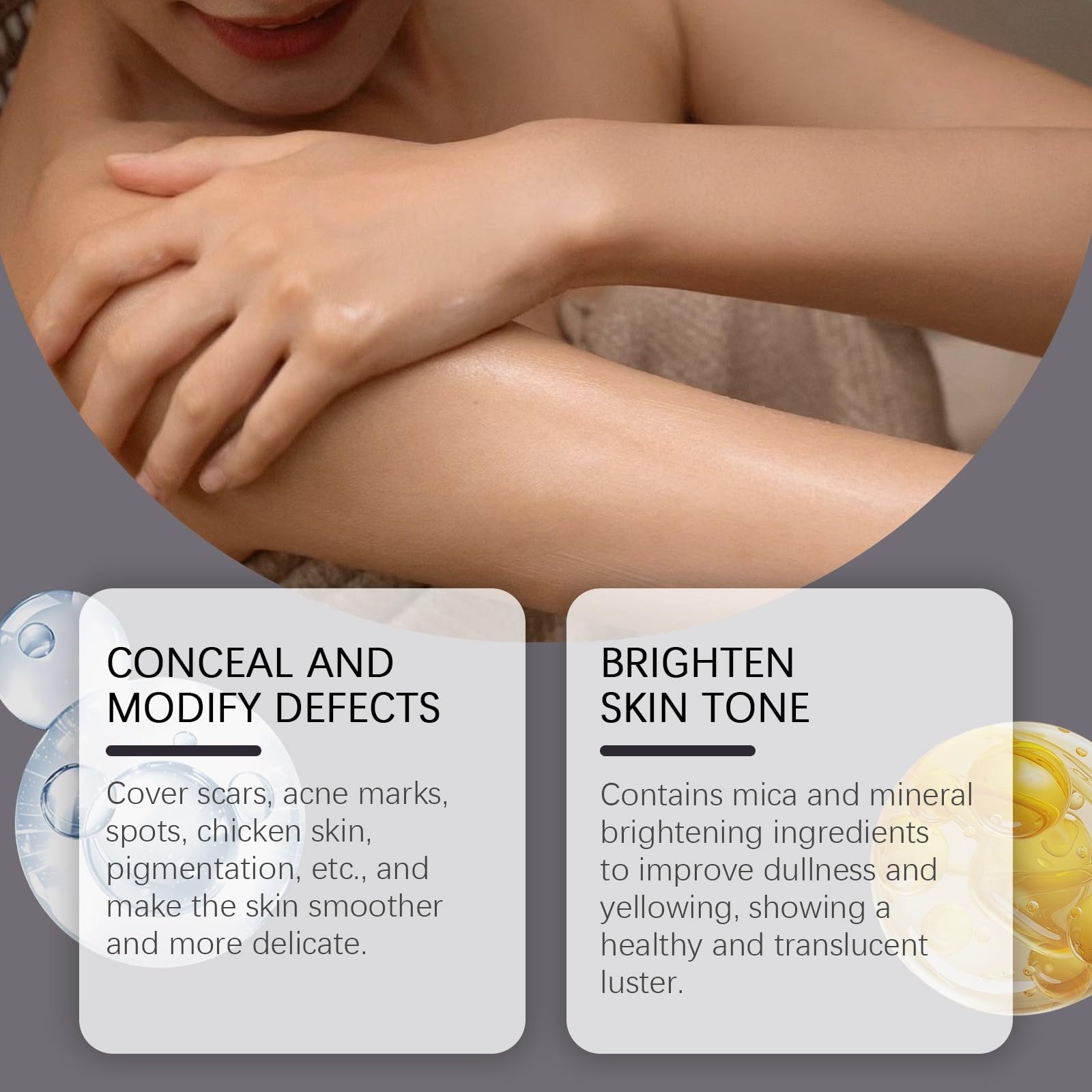 Body Coverage Perfector, Make-up zur Abdeckung der Venen der Beine, feuchtigkeitsspendende Körperlotion, leicht aufzutragende Foundation