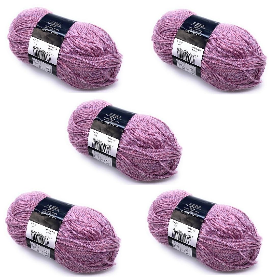 Lexicon Select Pack of 5 x 100g Balls Double Knitting Wool - Heather
