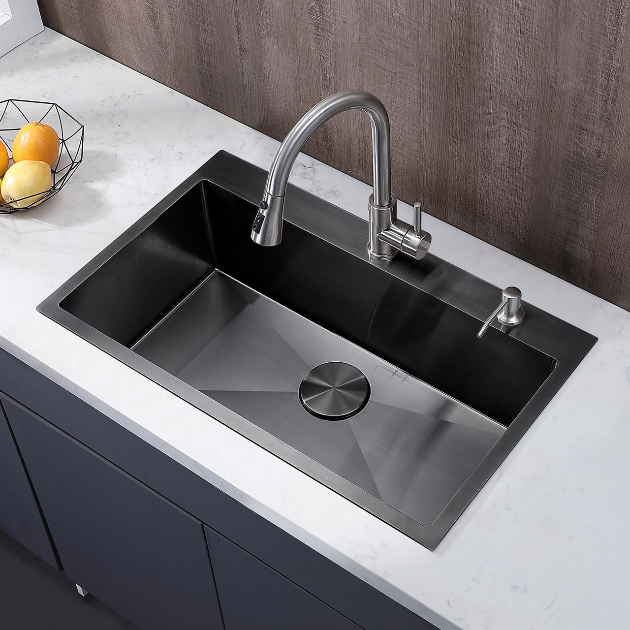 Amazon.com: VESLA HOME 30 inch Drop in Black Kitchen Sink