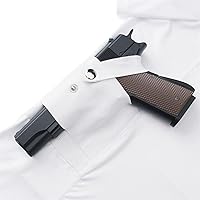 Vista 4 de LIBOSHENG Holster Camisa Hombres Oculto Llevar Compresión CCW Cuello Redondo Apretado Transpirable