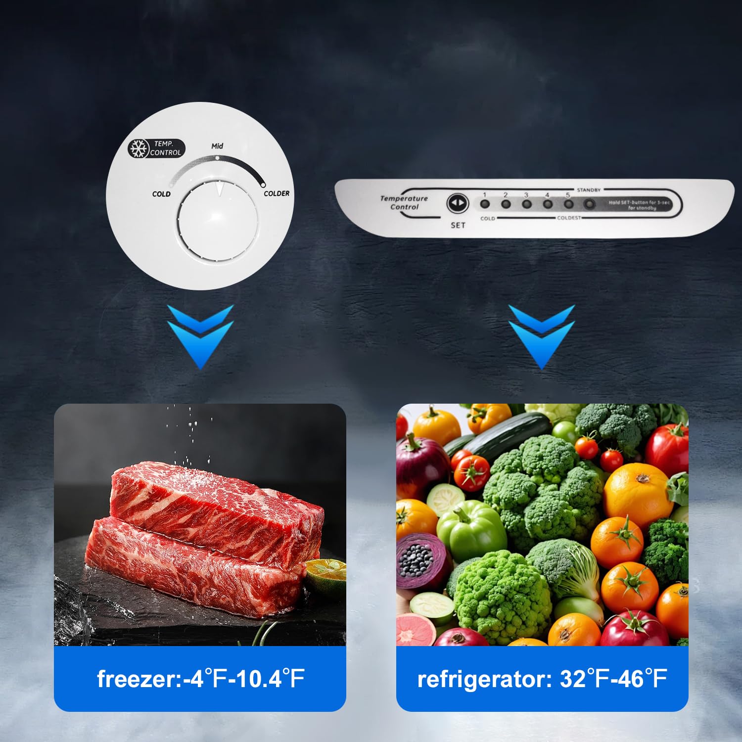 Smeta Full Size Refrigerator, Top Freezer, Frost Free, 20.0 Cu. Ft. Stainless Steel, 30'' Freestanding Garage Fridge, 66 Inch For Kitchen, Office, Home on Fridge.com - View 4