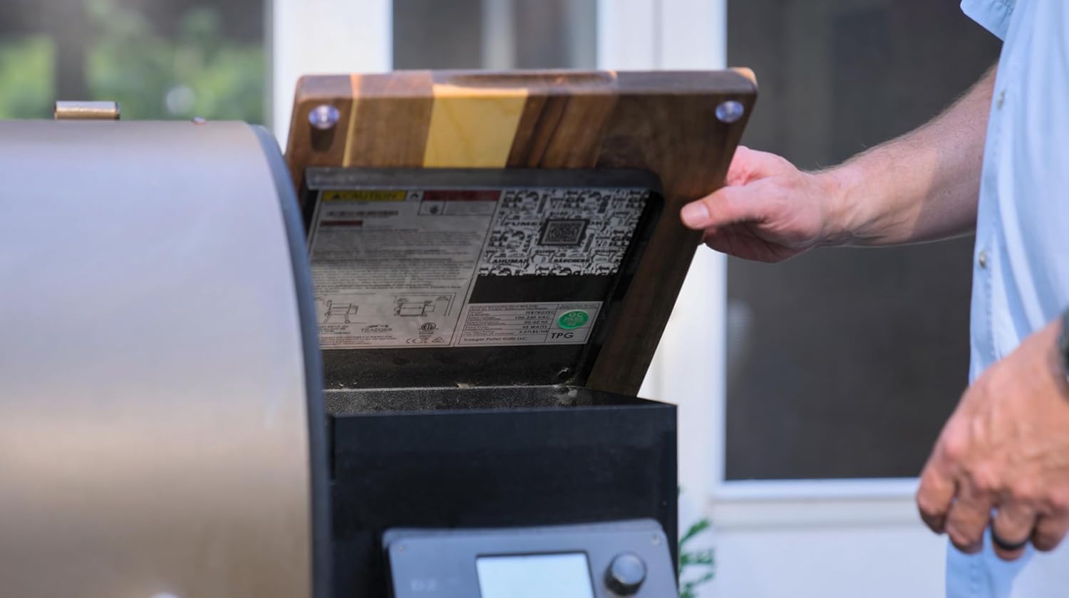 Magnetic Acacia Wood Cutting Board - Compatible With Traeger Pro And Ironwood Pellet Grills Fits Pro Models 22, 575, 34, 780 And Ironwood 650 And 885