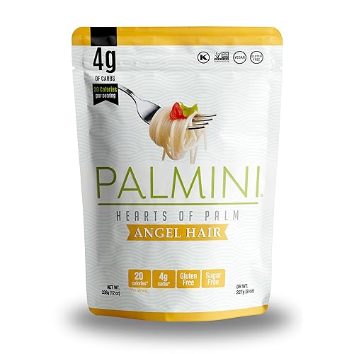 Palmini - Pasta cabello de ángel baja en carbohidratos 014 oz de carbohidratos como en el programa Shark Tank Tanque de tiburones