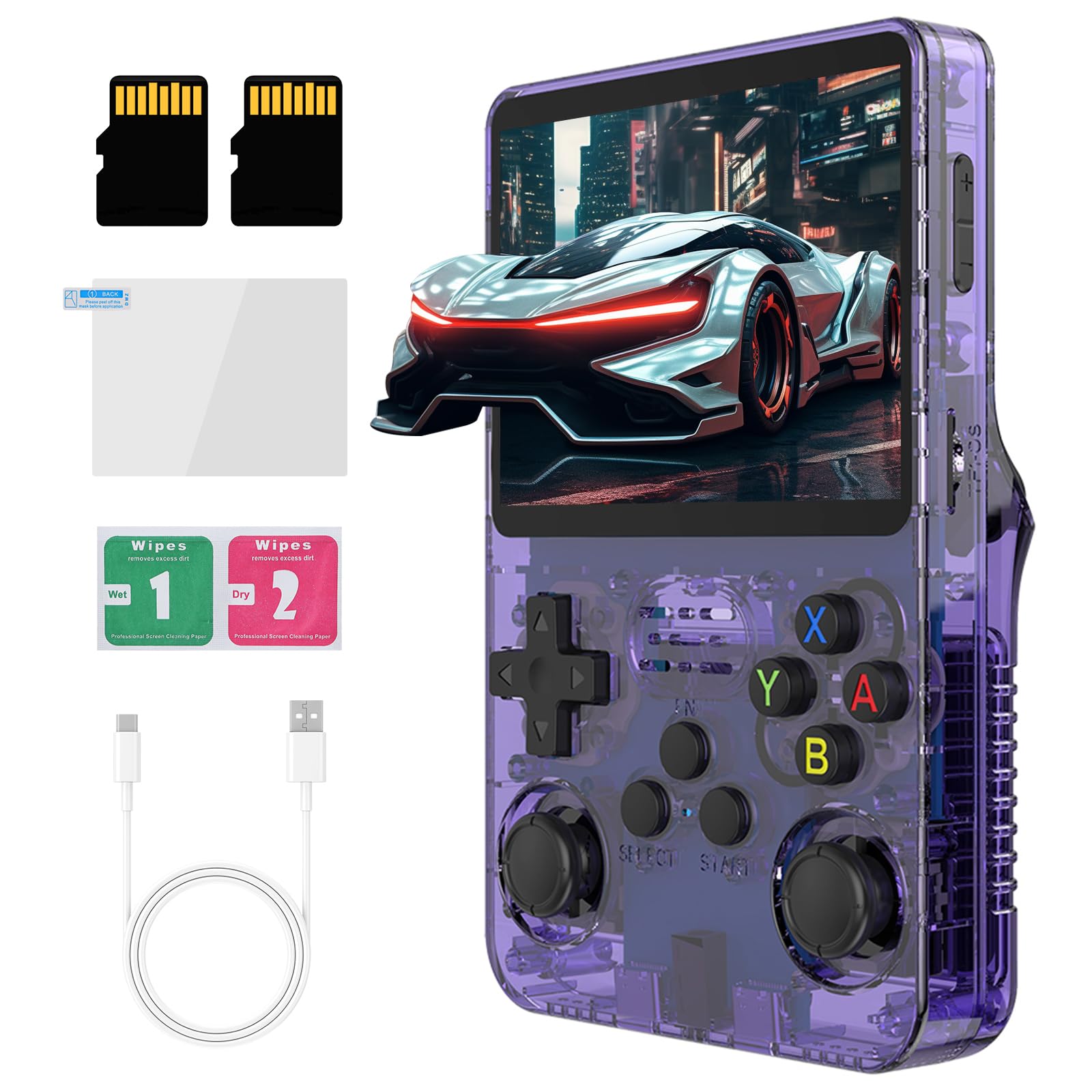 R36S - Consola de juegos de mano, consola de videojuegos de mano retro, pantalla IPS de 3.5 pulgadas, tarjeta TF integrada de 32 GB 64 GB, más de 15000 juegos R36S - Consola de juegos de mano, consola de videojuegos de mano retro, pantalla IPS de 3.5 pulgadas, tarjeta TF integrada de 32 GB 64 GB, más de 15000 juegos