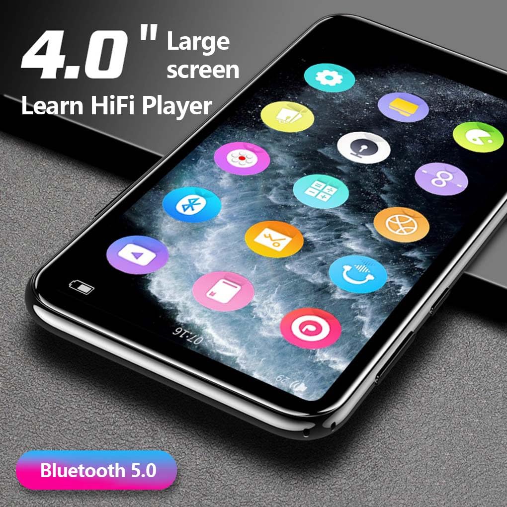 Screen da 4 Pollici Lettore MP5 Compatibile con Bluetooth 5.0 Lettori Musicali Ricaricabili multifunzionali Registratore Regalo di Compleanno
