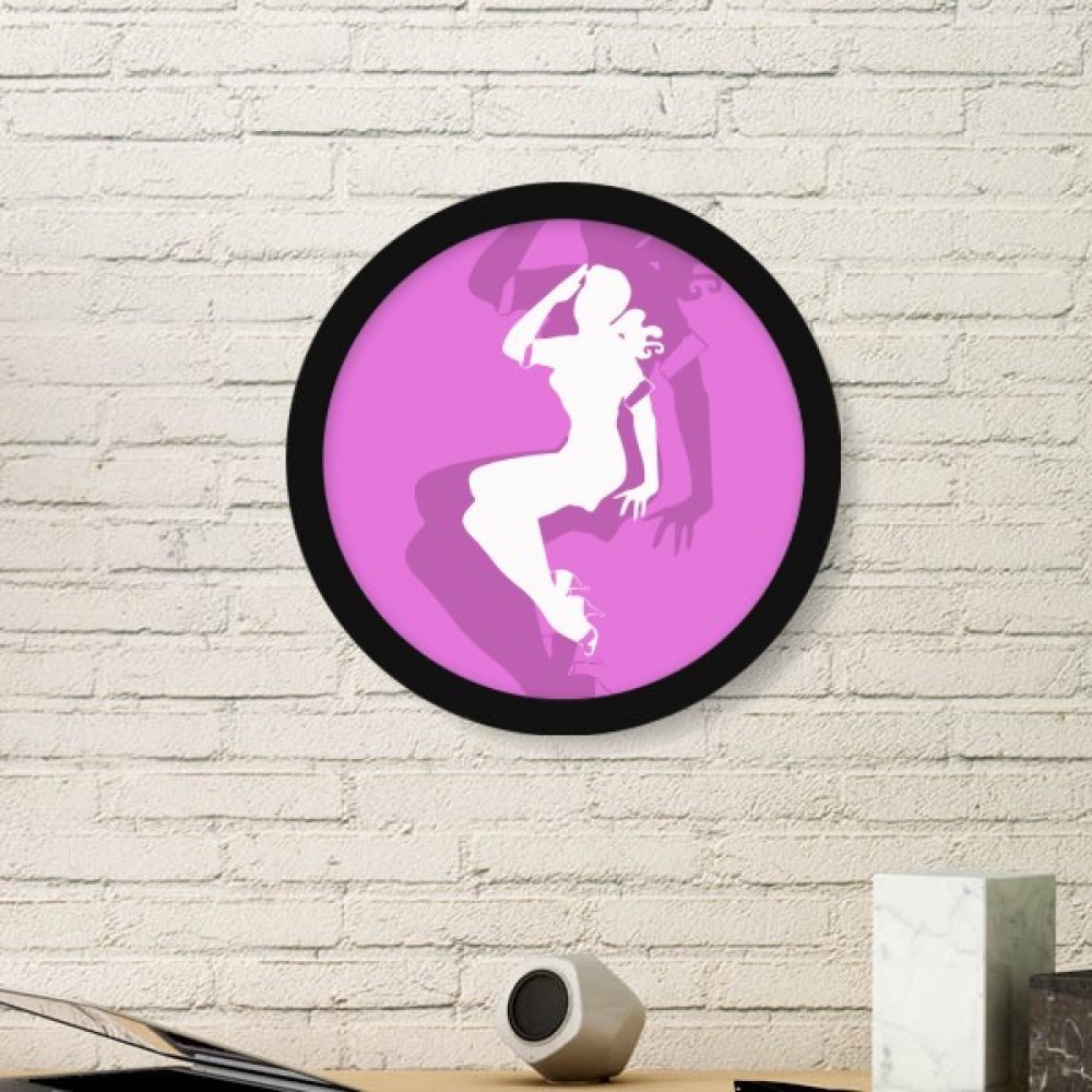 Peinture de danse de ballet en cadre en bois noir pour decorer une chambre de fille