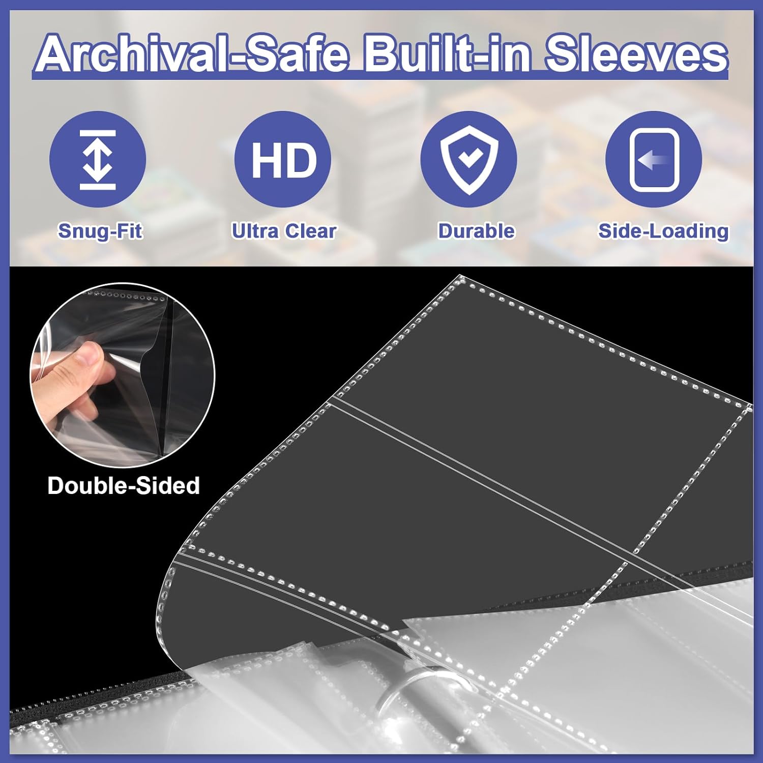 Baseball Card Binder 900 Pockets, Trading Card Binder with Sleeves, 50 Pages, 3 Ring Trading Zipper Binder Card Album for TCG CCG MTG Baseball Cards Game Card (Dragon)