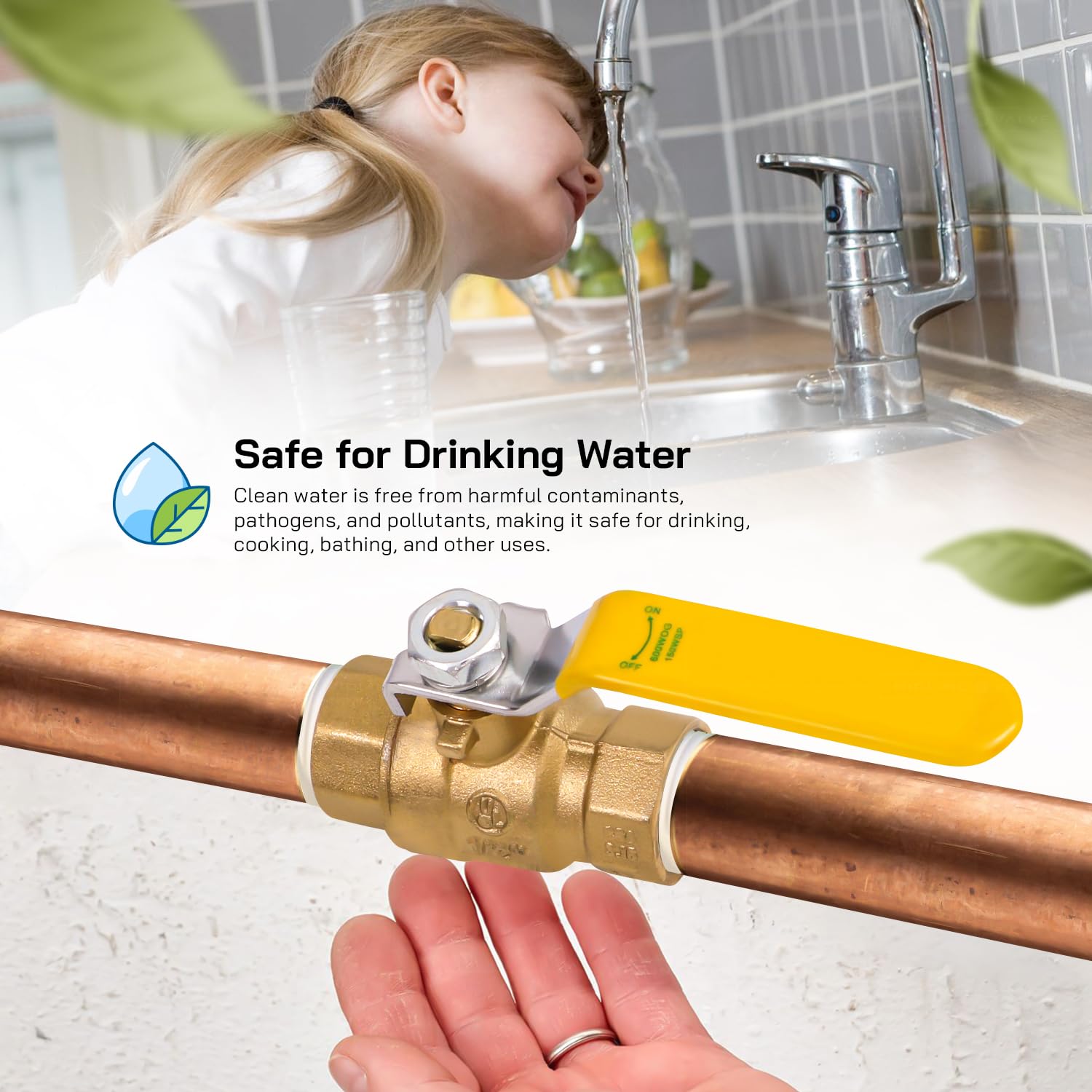 Everflow suministros 605t034-nl plomo Premium Full puerto válvula de bola de latón forjado con rosca hembra IPS conexiones
