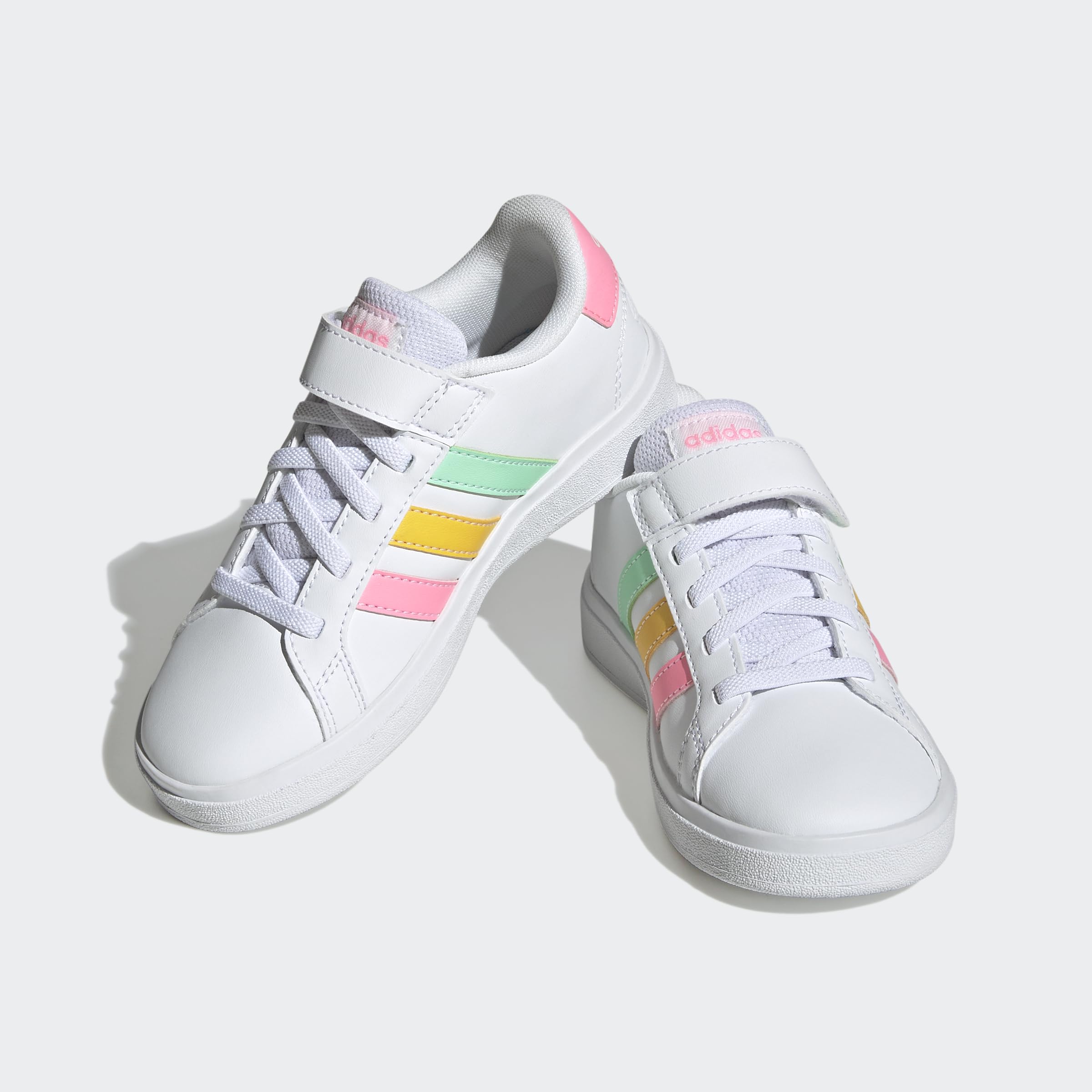 adidas Unisex niños Grand Court Court Elastic Lace and Top Strap Zapatos