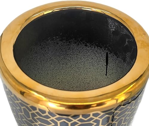 Miniatura 8 de ZOEJADE Soporte minimalista de cerámica de lujo para paraguas jarrón para bastones de paraguas, bastones para caminar, entrada interior, 18 pulgadas