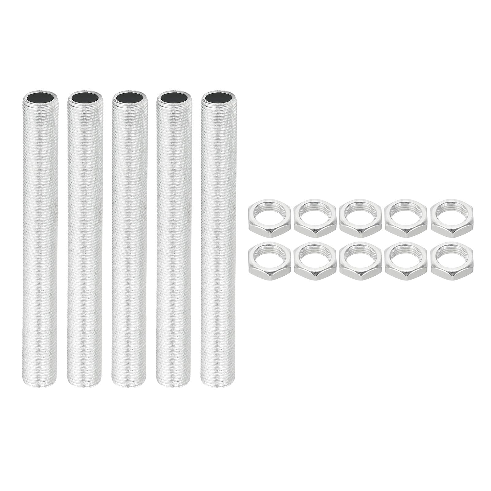 PATIKIL M12 Thread 110mm/4.3" Lamp Pipe Kit with Lock Nuts