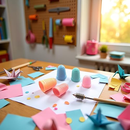 Miniatura 2 de 5 piezas de dedal para dedos de dedal, almohadillas de agarre para conteo de dinero, escritura, clasificación hábil y atractiva, protector