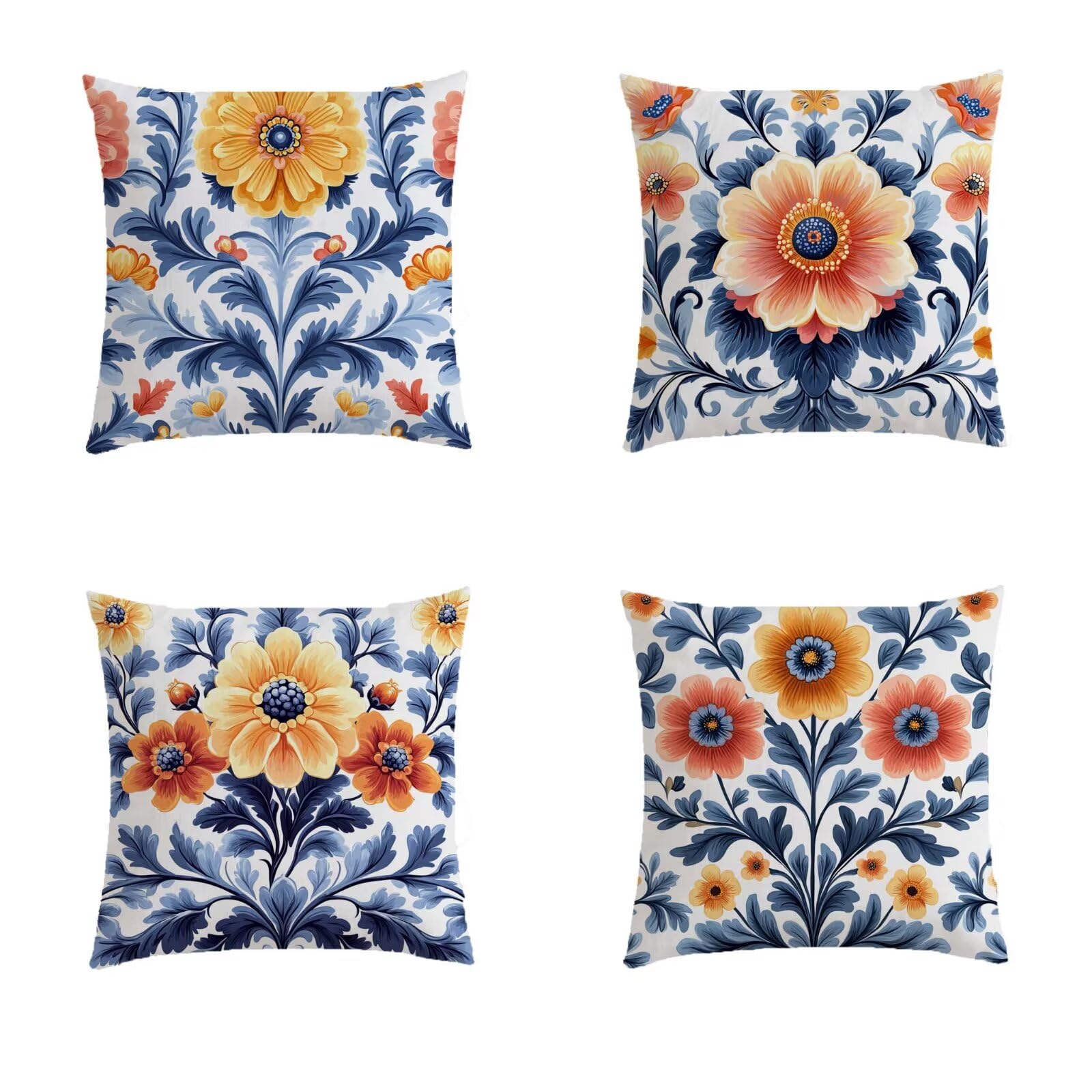 Housse coussin exterieur la couleur violette en lin tissé avec impression double face