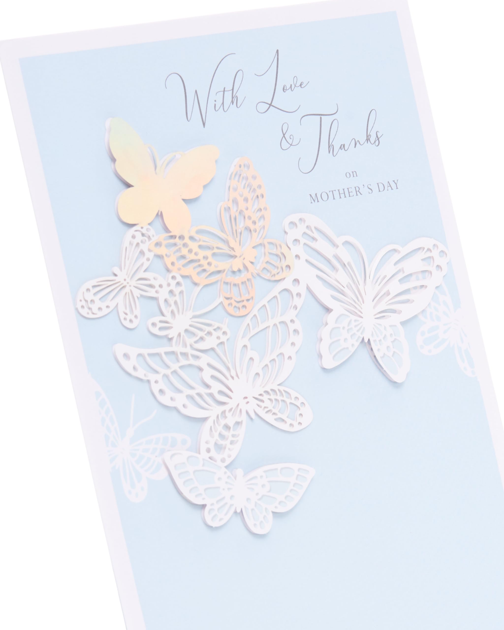 UK Greetings Mother's Day Card for Her - Light Blue Design, 16.5 cm x 25.4 cm - Image 4