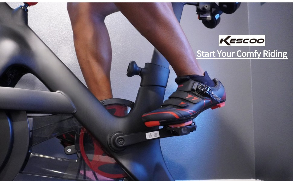Amazon.com | KESCOO Mens Womens Cycling Shoes Compatible with