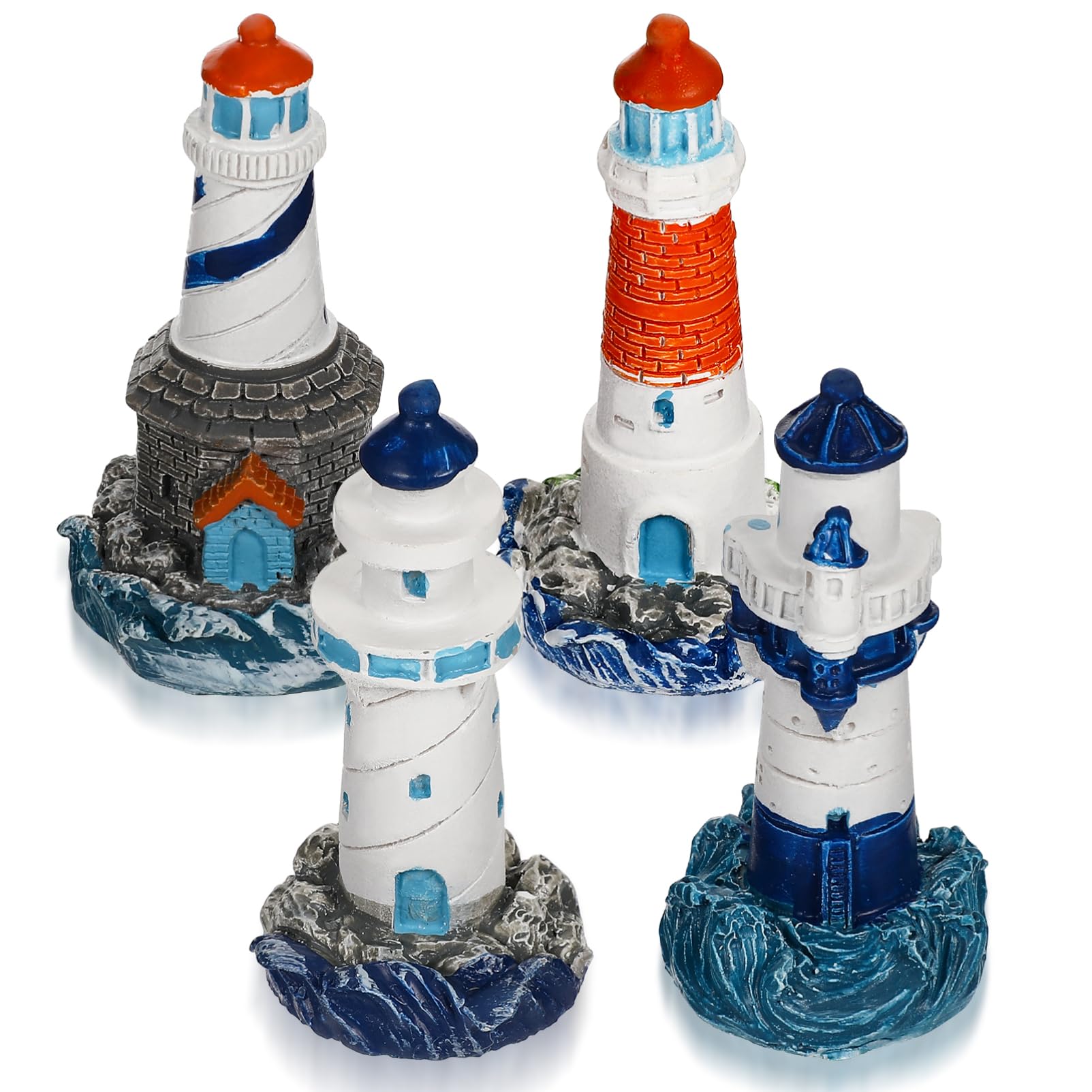 Phare en résine NUOBESTY lot de 4 idée cadeau souvenir vacances mer