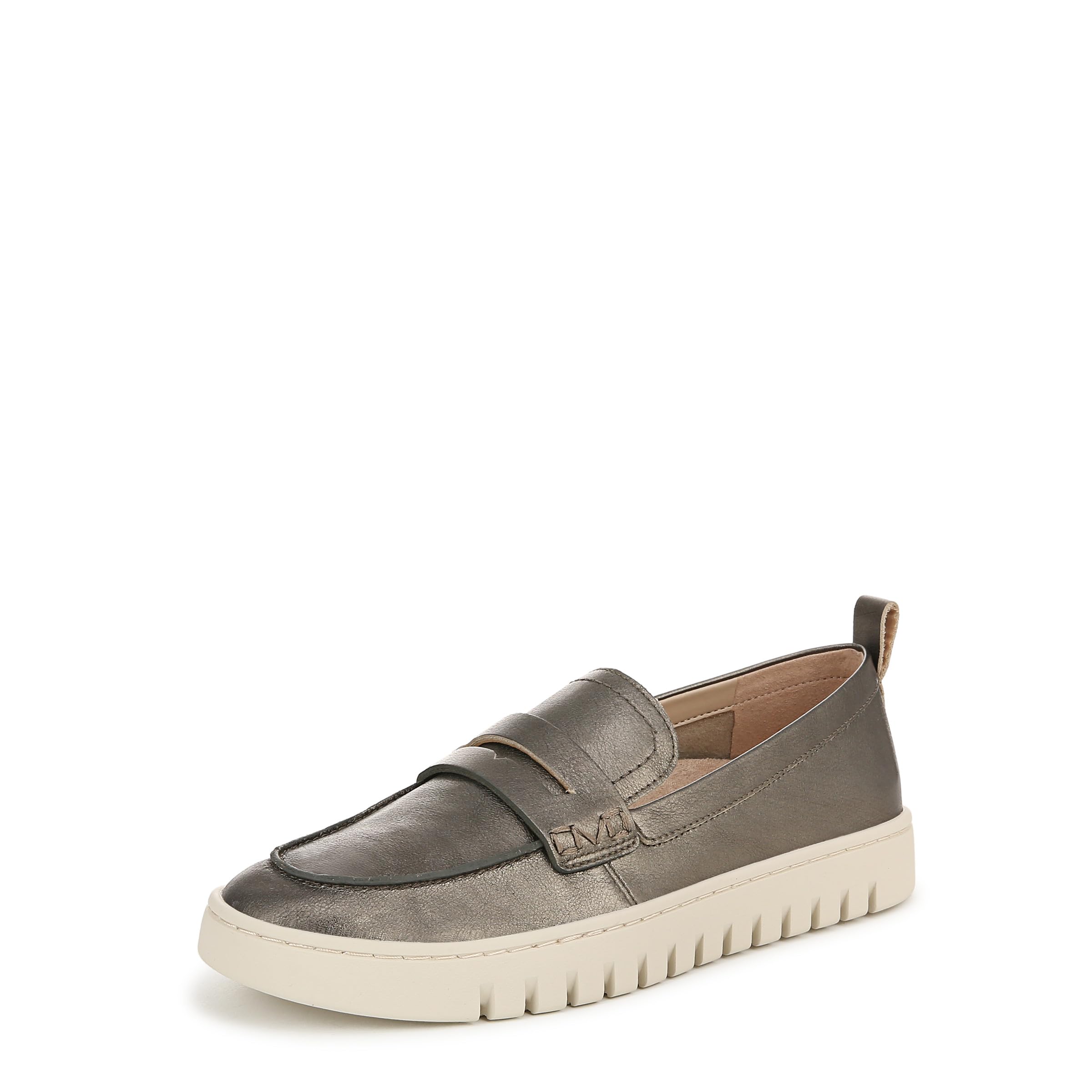 Vionic Womens Uptown Slip-On Loafers, Medium Fit, Gunmetal Grey Leather, UK 5.5
