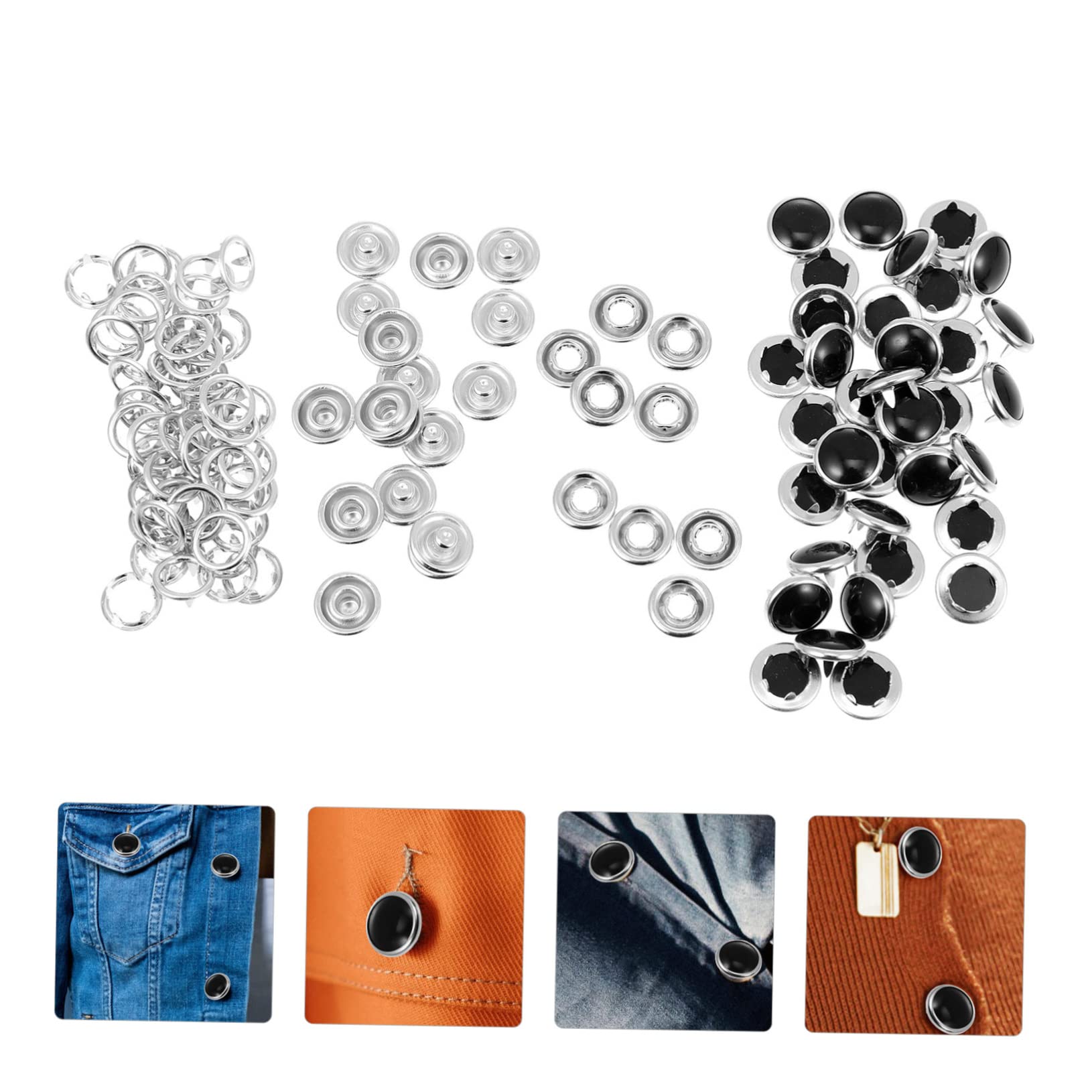 Lurrose 200sätze Druckknopf Druckknöpfe Snap Buttons Ringe Für Kleidung Druckknopf Mit Krallen Für Babybekleidung Und Handwerksprojekte Inklusive Zubehör Und Einfachem Anbringen