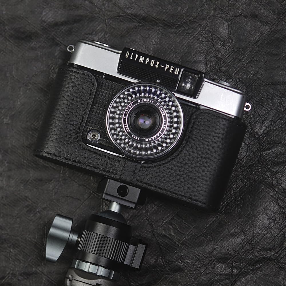 PEN-EE3/EE2/EE Case case Handmade Genuine Leather Camera Protective Half Camera case, for OLYMPUS PEN-EE3/EE2/EE (black)
