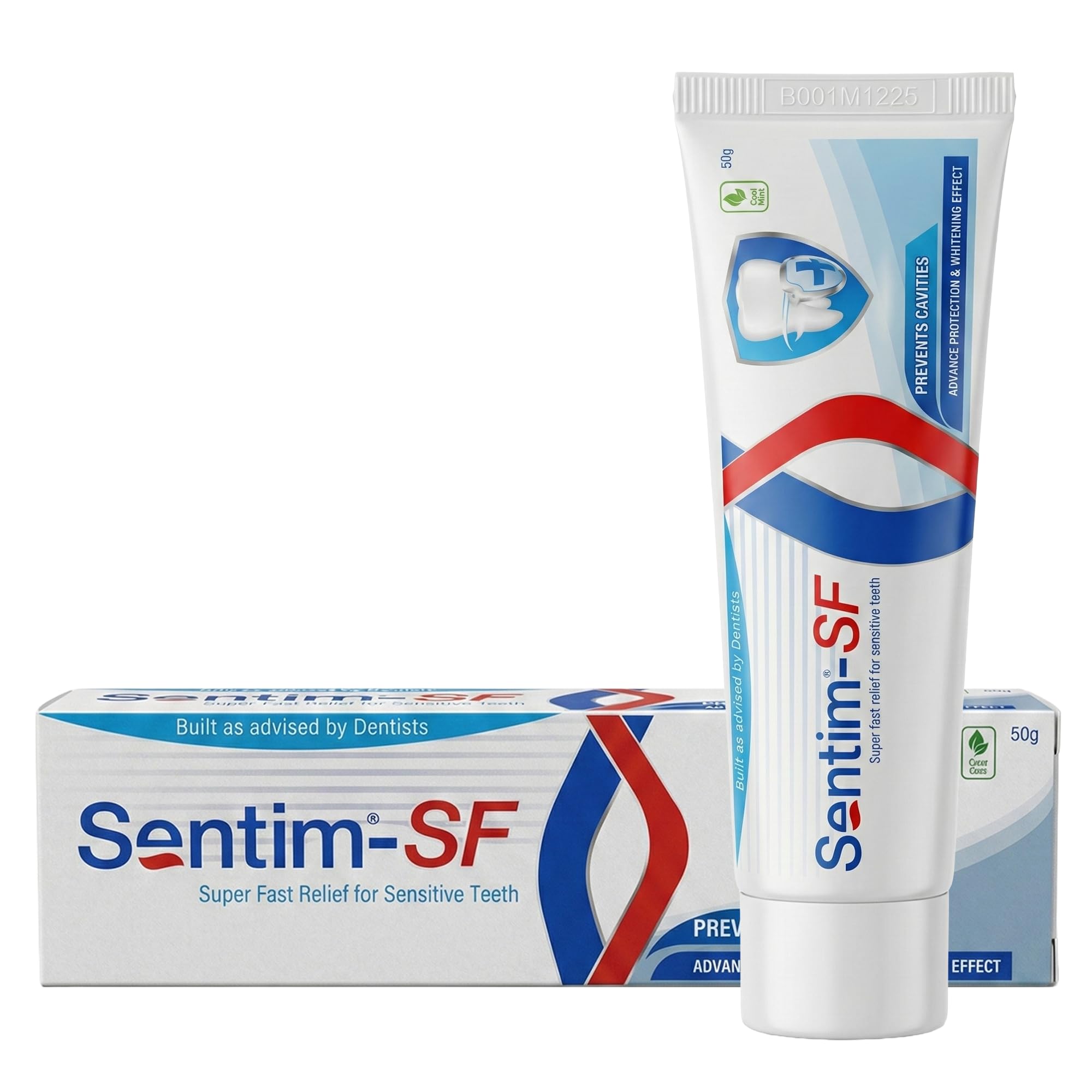 SF Toothpaste For Sensitive Teeth | Cool Mint Flavour | Prevents Cavities (Pack of 2)