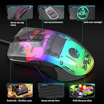 Amazon.co.jp：Biuuu A867 ゲーミングマウス 7ボタン 6400Dpi