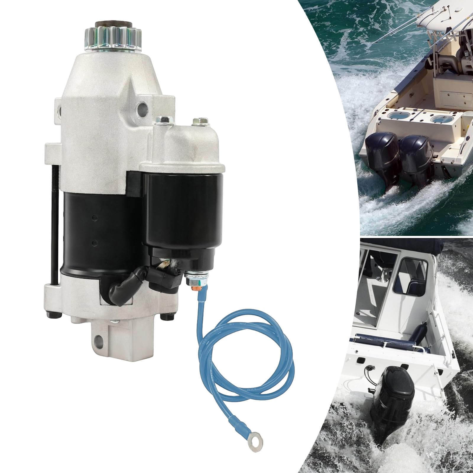 Motore elettrico da 12 V, 1,4 kW, per Yamaha a 4 tempi, 150-250 CV, motore fuoribordo con 13 denti, ricambio per 63P-81800-00-00 e 6BR-81800-01, 5000-15000 giri/min