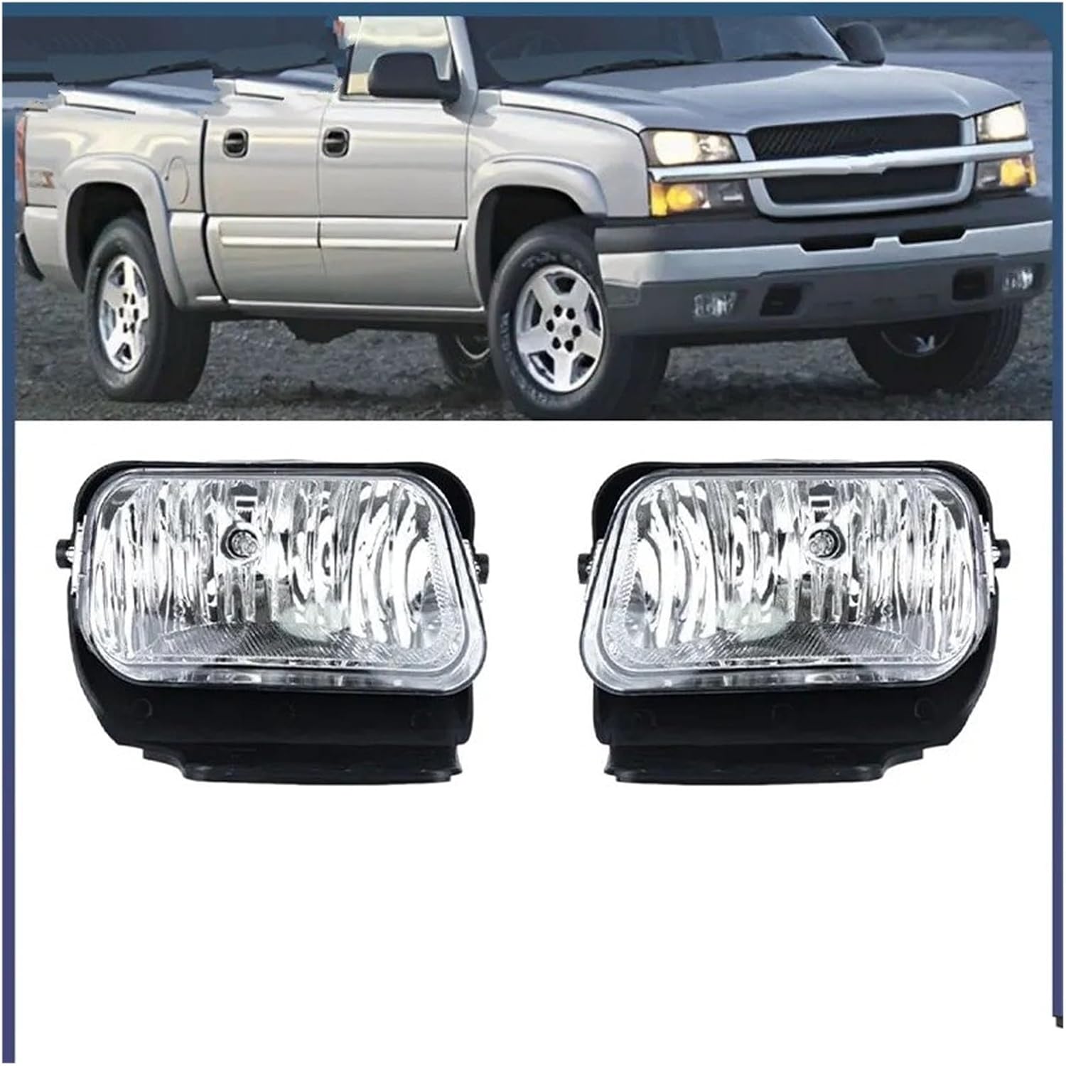 【入荷極小！新作】フォグランプ シボレー シルバラード 1500 2500 3500 車用フロントバンパーフォグランプ デイタイムランニングライトアセ