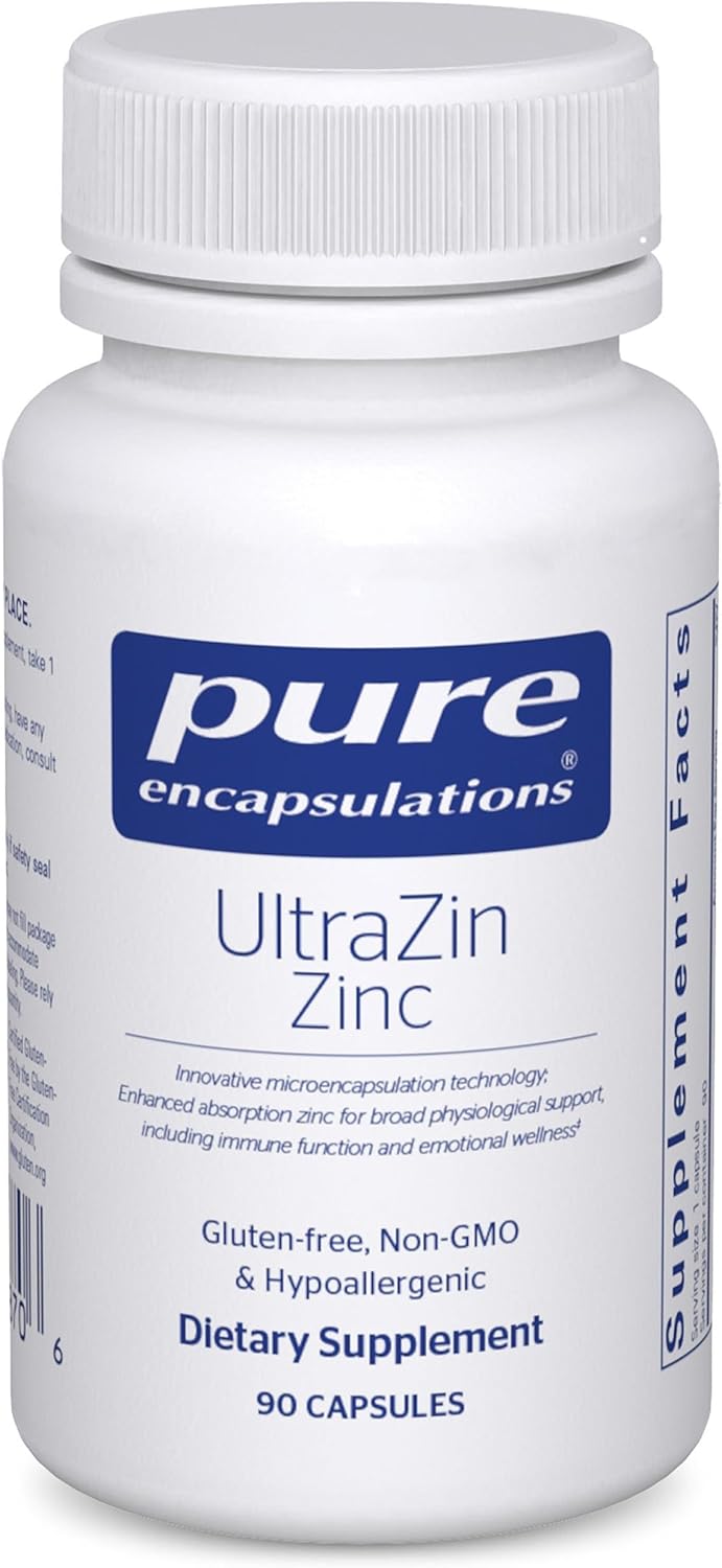 Pure Encapsulations UltraZin Zinc | Enhanced Absorption Mineral Support for Metabolism and Immune Health* | 90 Capsules
