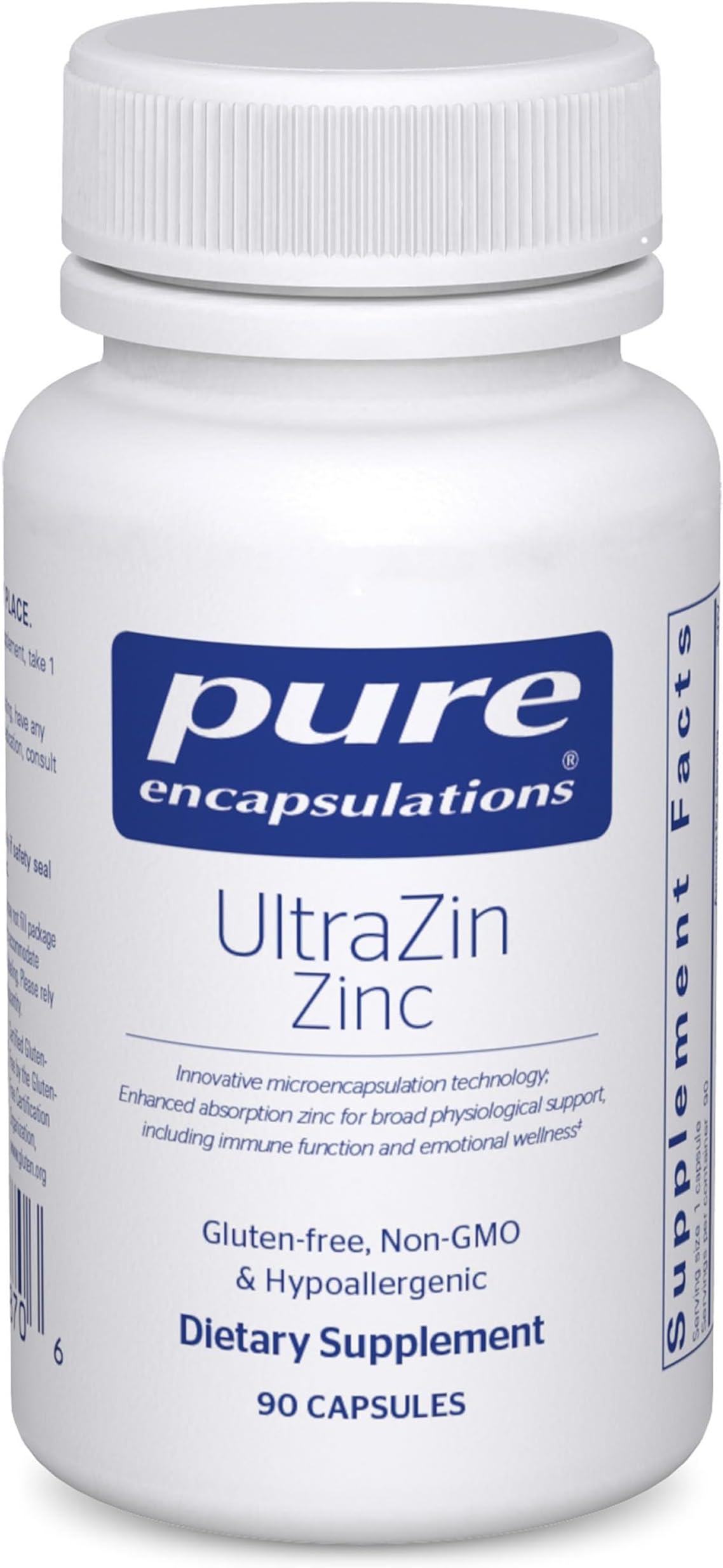 UltraZin Zinc - Enhanced Absorption Mineral Support for Metabolism and Immune Health* - 90 Capsules